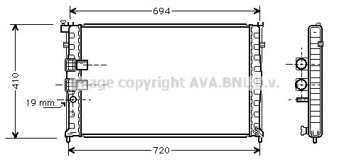 AVA QUALITY COOLING Радиатор, охлаждение двигателя PE2178